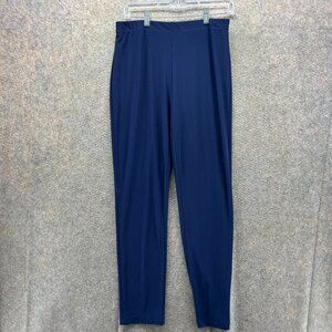 Clara Sun Woo Pull On Pants Women Medium Navy Blue Stretch Slim Fit Leggings